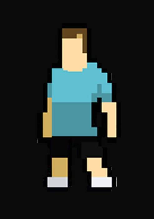 Pixel-art player character
